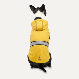 Reflective Hooded Raincoat for Dogs (Yellow, 2XS)