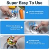 Naturezhen Universal 3-in-1 Kitchen Sink Drain Strainer, 304 All Stainless