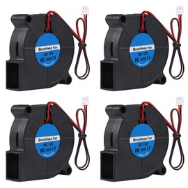 D-FLIFE 4pcs 5015 Brushless Cooling Fan 4PCS 3D Printer Blower DC 12V Fans 50x50x15mm Fan for Hotend Extruder Heat Sinks with 2 Pin Terminal and Other Small Appliances Series Repair Replacement (12V)