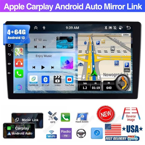 JOYINCAR 10.1" Double 2 Din Car Stereo Radio Android 13