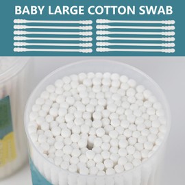 MEISH 56pcs Ear Buds Cotton Cotton Swabs Double-Tipped Cotton Swabs Durable Paper Stems Natural Ear Swabs Cotton for Daily Cleaning