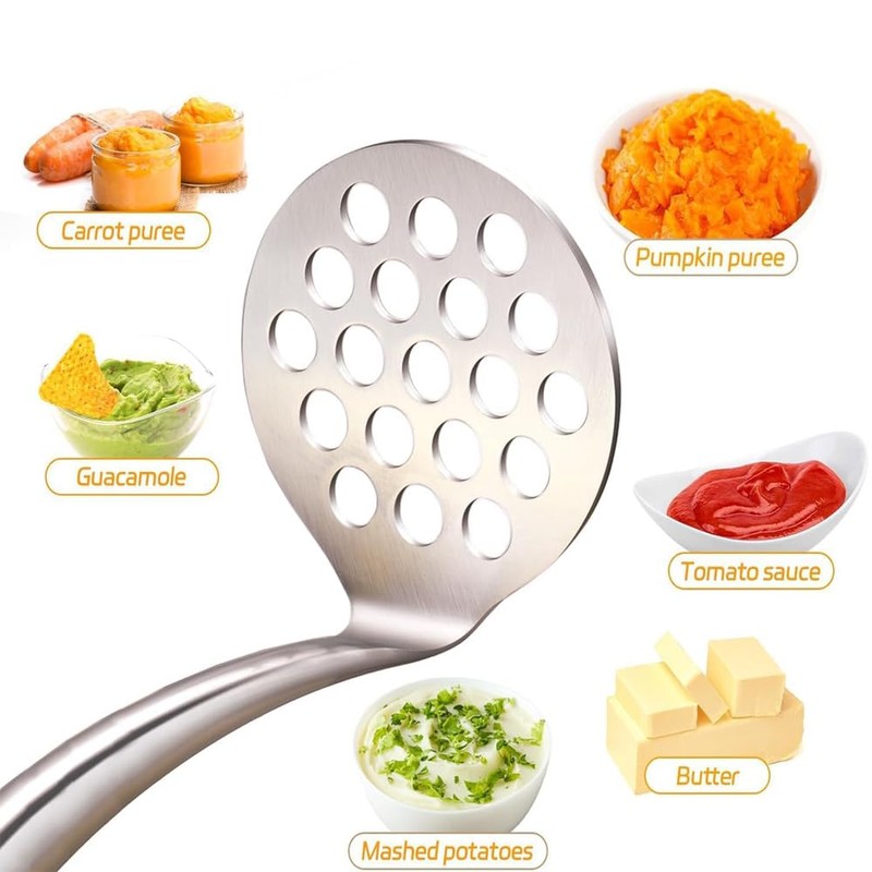 Mini Potato Masher Heavy Duty Stainless Steel with Potato Masher