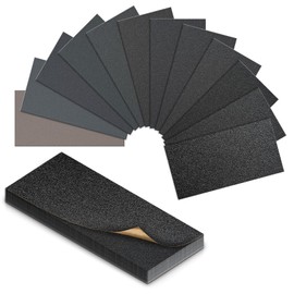 Sand Paper, Sandpaper Sheets 120/220/320/400/600/800/1000/1200/1500/2000/2500/3000 Grit, 24 Pcs Wet Sandpaper for Wood, Metal and Car Polishing Sand Paper(23 x 9cm/9 x 3.6inch)