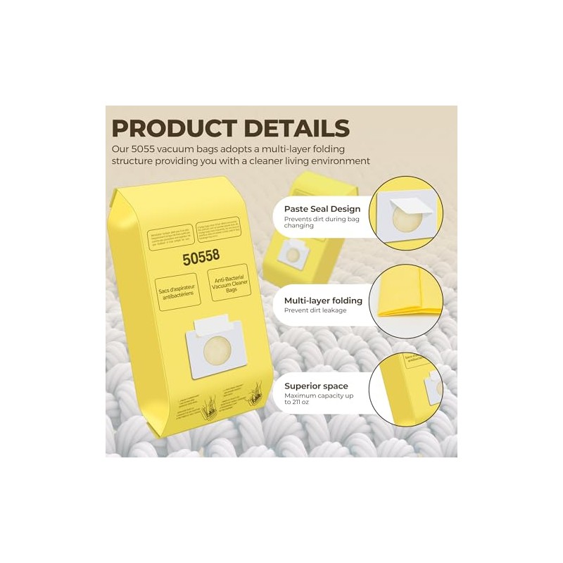 Vacuum Bags Replacement for Kenmore Canister C/Q 5055 50555 50557