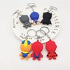 HJIAYAN 6 pieces of interesting cartoon key chains,suitable for daily