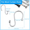 Decorative Shower Curtain Hooks Rust Proof for Bathroom, 12pcs Premium