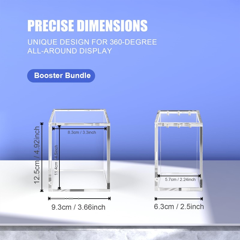 TCGPRO Scatola acrilica per booster bundles e scatole TCG, spessore