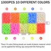AIMALL 2 Boxs 5mm Glow-in-The-Dark Luminous Fishing Beads, Plastic Round