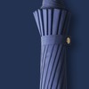 16 Bone Long Handled Umbrella Leather Handle Rain and Shine