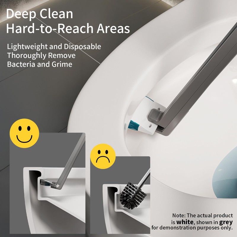 Mrbin Disposable Toilet Brush and Holder Set, Cleaner Toilet Bowl