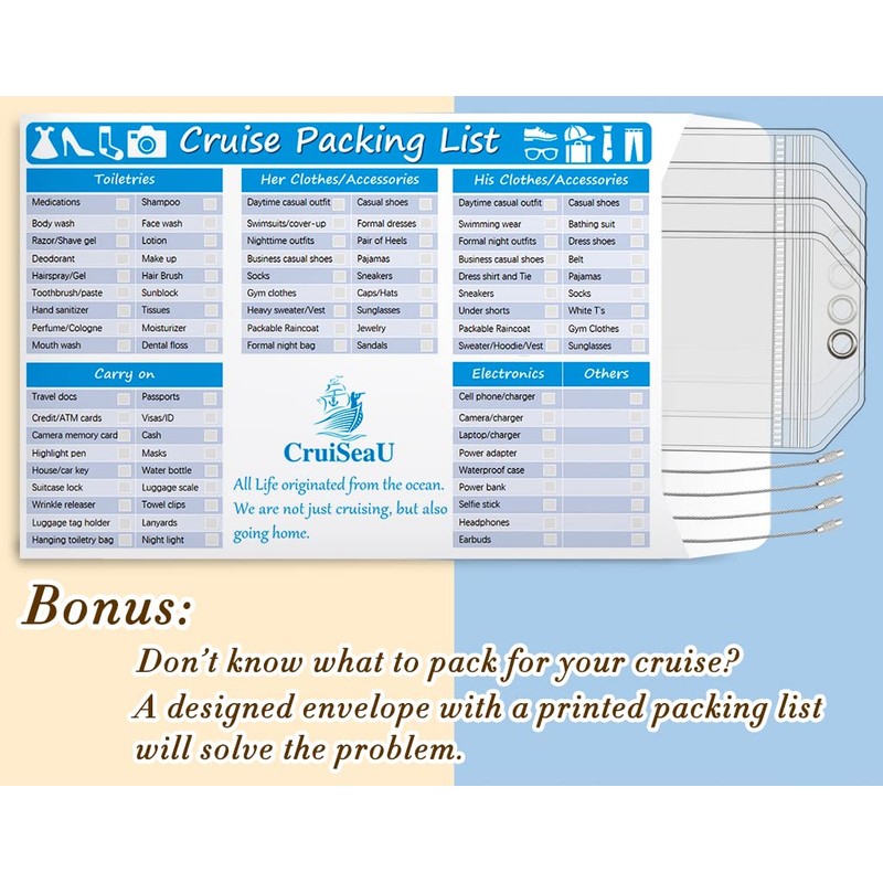 Cruise Luggage Tag Holders for Carnival, Princess & NCL Cruises