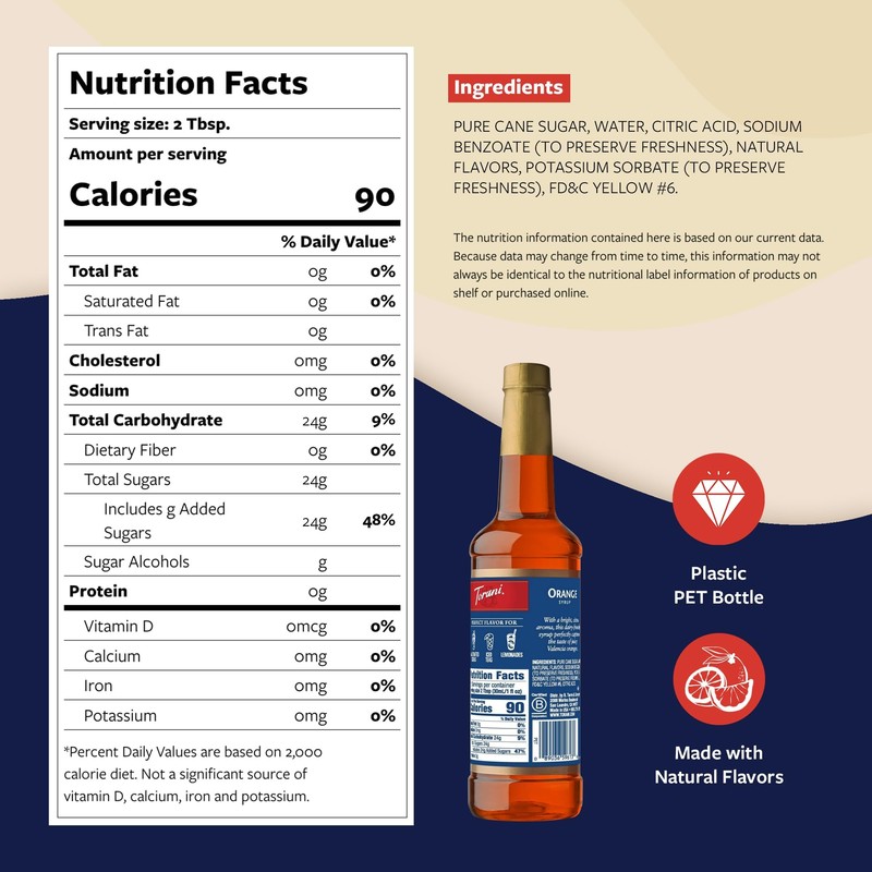 Torani ORANGE PET 750 ML