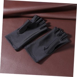Healeved 5 Pair Half-finger Gloves Manicure Glove UV Shield Glove Anti UV Glove Black