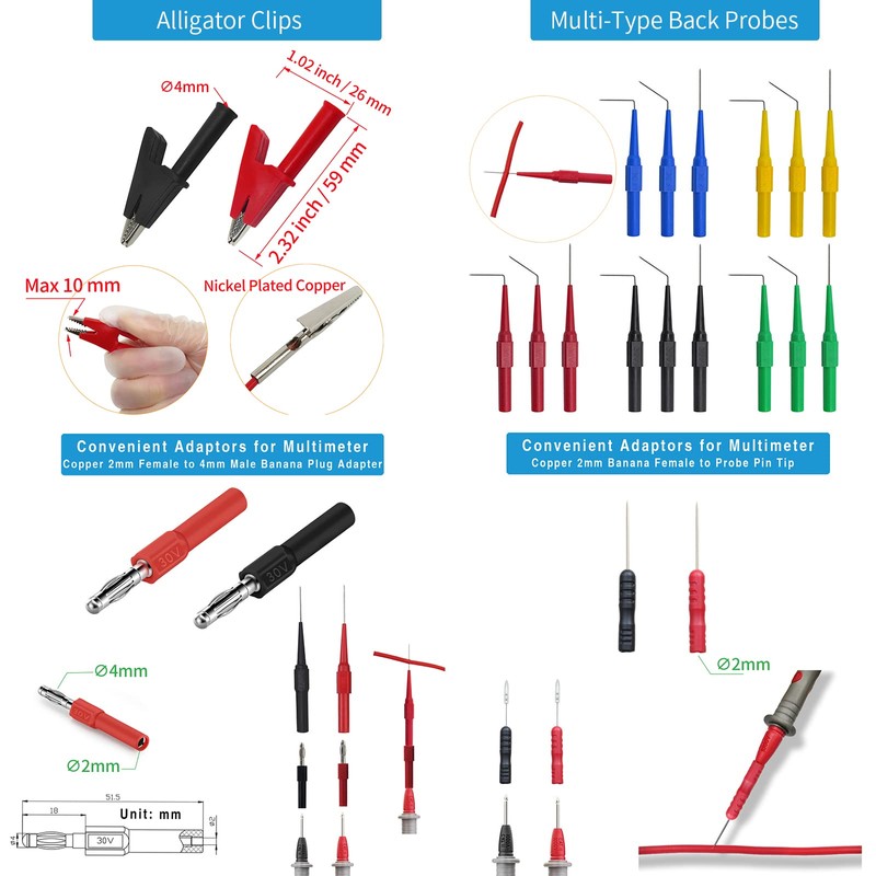 Makeronics 41-in-1 Electrical Multimeter Test Lead Kit Compatible with Fluke