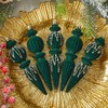 Dark Green Christmas Ornaments Set,6 Pack Plastic Shatterproof Christmas Ball