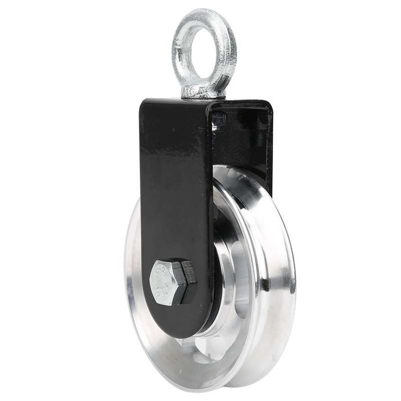 Fitness Equipment Bracket Stainless Steel Pulley Mute Hanging Wheel DIY