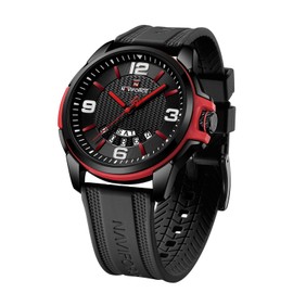 NAVIFORCE Waterproof Watch for Men Women, Analog Auto Date Military Sports Unisex Wristwatch,Silicone Strap