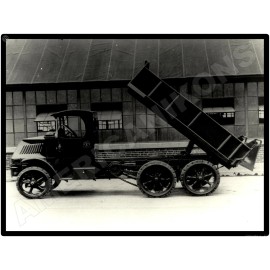 Vtg Mack Trucks AC New Metal Sign: 1927 Model AK Dump Truck, Bed Up