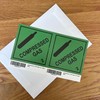 Pack of 2 signs, HazChem Compressed Gas 2 100mm green