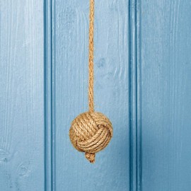 Pushka Home Rope Knot Bathroom Light Pull Blind with Jute Rope