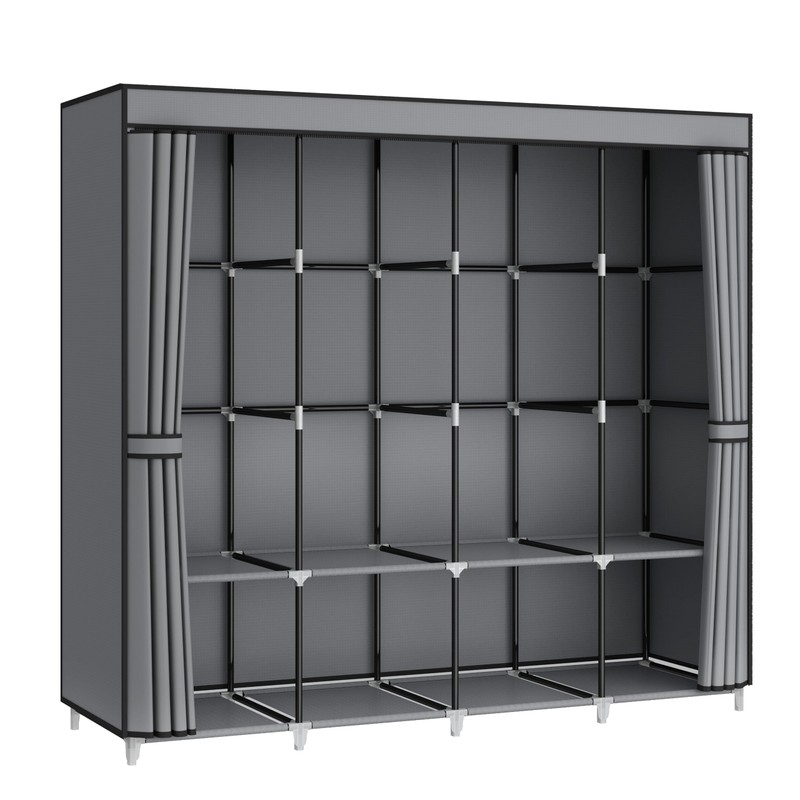 MOGELAFOO Portable Closet Wardrobe, 67-Inch Clothes Organizer with 4 Hanging