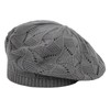 JoyFusion Women's Beret Hat, Spring, Summer, Autumn, Winter, Openwork Knit,