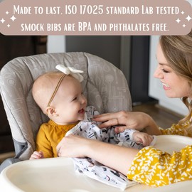 BABYBOET BABYBOET Waterproof Long Sleeve Baby Bibs 3PCS, Bavette Bébé Baby Feeding Bibs, Bavette Manche Longue Bebe – 6-36 Months