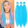 Pre Stretched Braiding Hair 20inch Light Blue Braiding Hair Pre