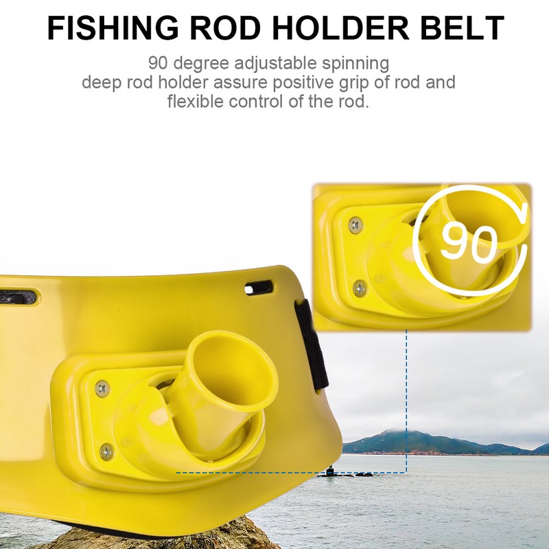 Boat Rock Fishing Rod Pole Holder Adjustable Waist Fighting Belt