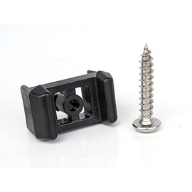 10 x Fence Post Brackets, Includes Stainless Steel Screw and Dowels, Fence Posts 60 x 40 mm, Standard Posts, Steel, Fence, Grid Mats, Double Rod Mat