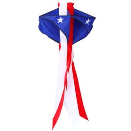 American Flag Windsock Spinner,48 Inch Hanging Wind Spinners for Outdoor, Patriotic 4th of July Independence Day Decoration