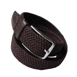 LisaModa Unisex Stretch Braided Belt in Many Colours - brown, size: 85-115