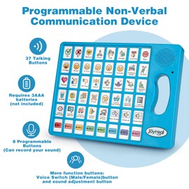 AAC Device for Autism, Joyreal Non Verbal Communication Tools for Speech Therapy & Stroke Rehab. Augmentative Alternative Communication Tablet, Autism Talking Aids with 8 Programmable Buttons