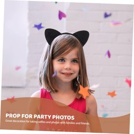 Baluue 6pcs Black Cat Ear Headbands for Cosplay Adorable Hair Hoops for Charming Party Accessories Unique Design for Photo Props and Festivals