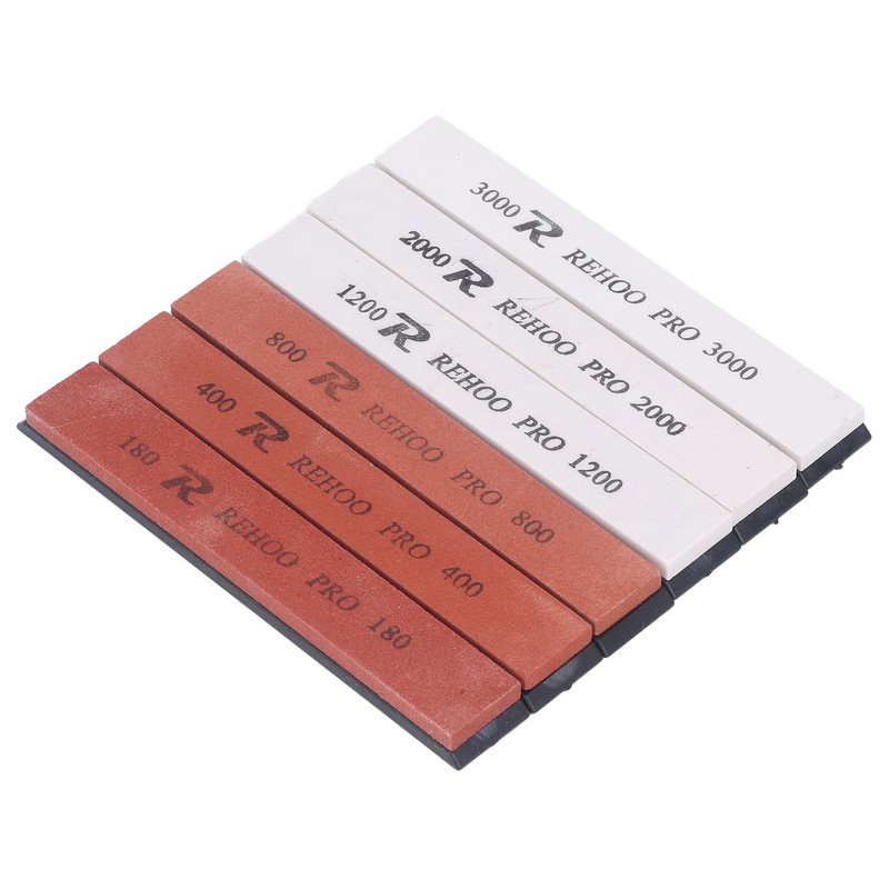 6pcs Whetstone White Corundum Multifunctional 80 400 800 1200 2000