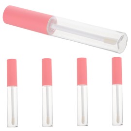 Outanaya 5pcs Bottled Lip Gloss Lip Gloss Tubes Empty Lipstick Tubes Empty Lipgloss Making Kit Pink Plastic