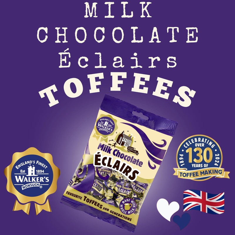 Walkers Nonsuch Milk Chocolate Eclairs 5.29 oz (Pack of 3)