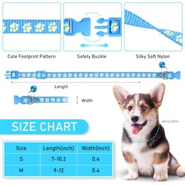 ACEmedia Pet ID Puppy Collar - Super Soft Nylon Puppy Collars - Adjustable Breakaway Litter Collars for Pups - Assorted Colors Reflective Plain & Camouflage Identification Collars - Set of 12 (S)