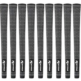 Karma Velour Midsize Black/White (+1/32") 9 Piece Golf Grip Bundle