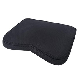 Esme L&H Shower Seat Cushion, Sauna Cushion for Transfer Benches in Bathtub, 4D Mesh Fabric Bath Chair Pad with Hook (Black)