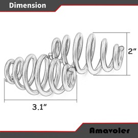 Amavoler Barrel Solo Seat Spring (Black) 3" + Seat Bracket Mounting Kit Motorcycle Compatible for Harley Honda Yamaha Kawasaki Suzuki Sportster Bobber Chopper