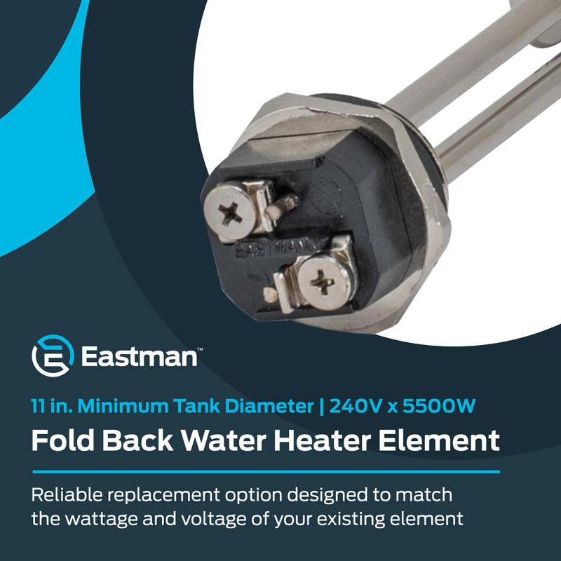 Eastman 60069 Fold Back Water Heater Element, 240V x 5500W