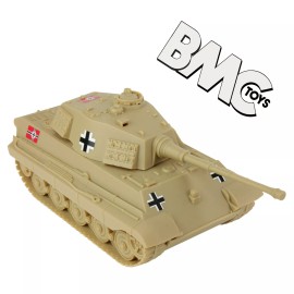 BMC WW2 German King Tiger II Tank - Tan 1:32 Scale Vehicle for Plastic Army Men
