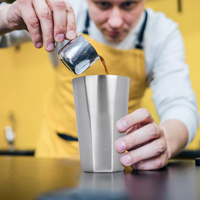 Beasea Stainless Steel Cups 15 oz, 4 Pack Large Stackable