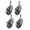 A Set of 4 Wheel 8" Caster with Rubber on