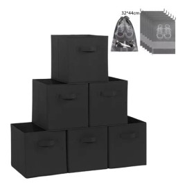 Caja De Almacenamiento Ropa Plegable Cubos Organizadores 12p