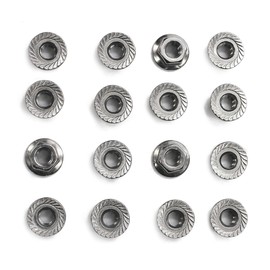18-8 Stainless Steel Flange Nut, 1/4"-20 Thread Size,(50 PCS),by Fullerkreg