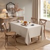 MIULEE Natural Beige Linen Table Cloth Rectangle Tablecloth Waterproof Spring
