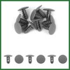 Motoforti 10Pcs 8mm Gray Plastic Rivets Fender Trunk Retainer Fastener