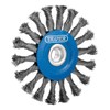 Draper 08058 Steel Twist-Knot Flat Wire Wheel Brush, 115mm, M14